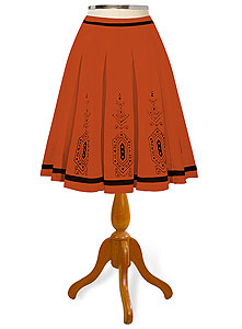 eShakti Pleated Cotton Skirt