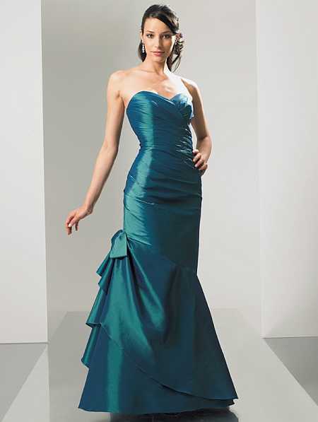 teal gown